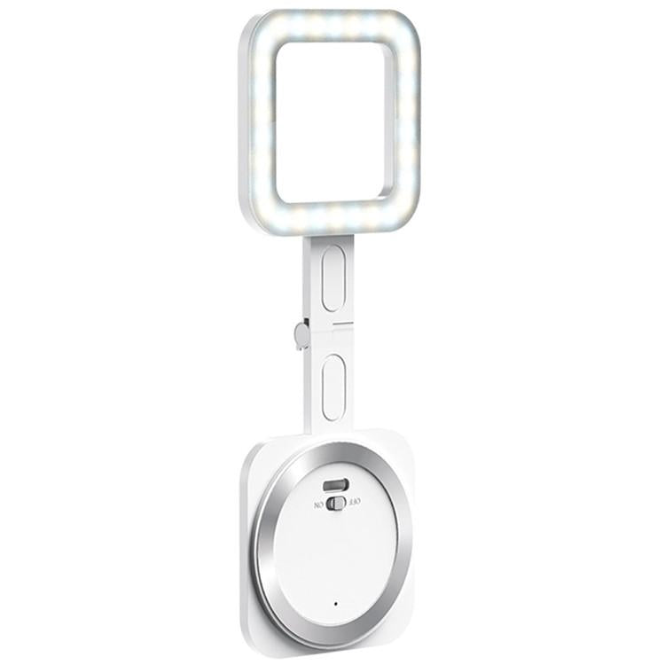 Portable Magnetic Selfie Light for Live Streaming and Skin Beauty - White