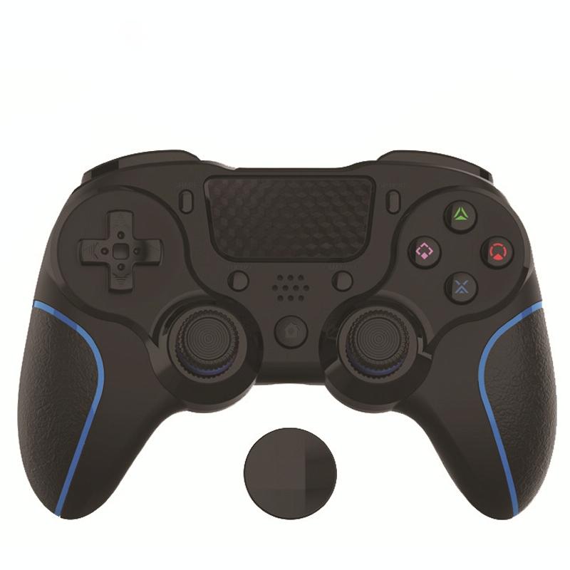 Bluetooth Gamepad for Ps4 Pro with Dual Vibration and Six-axis Control - Blue Black