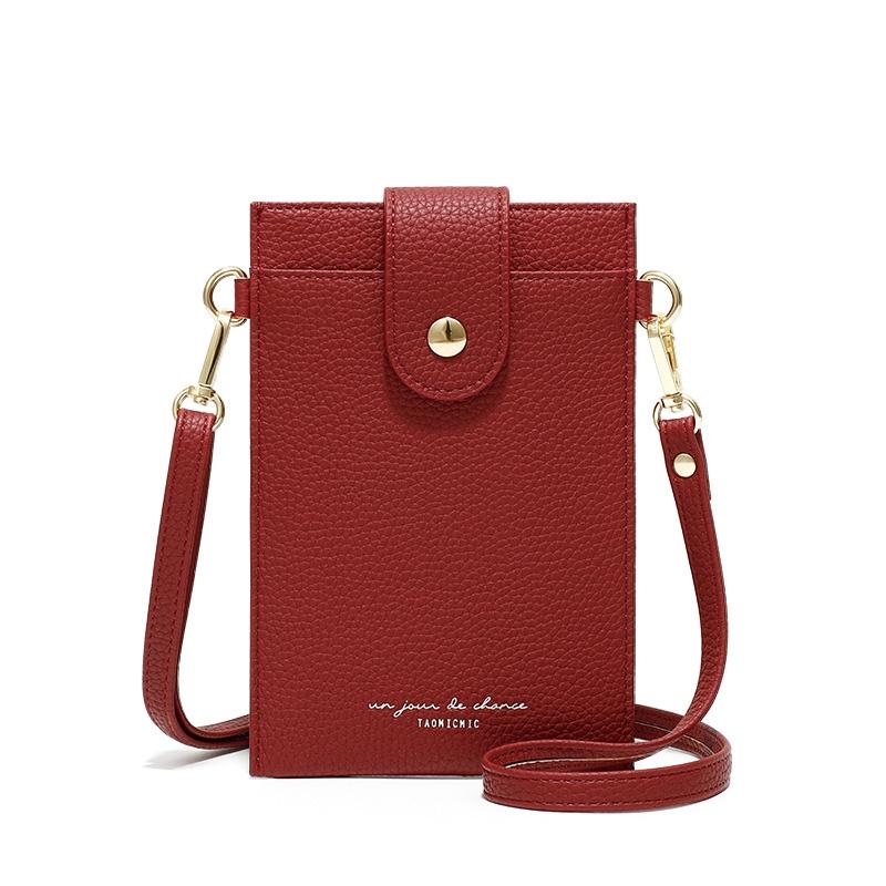 Stylish Thin Messenger Bag For Women - Red