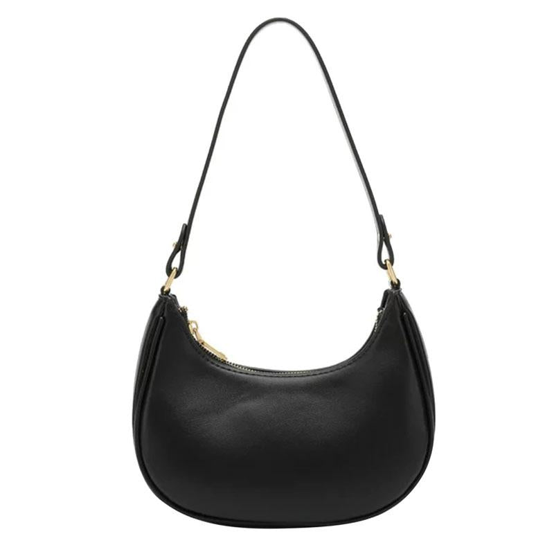 Stylish Crescent Shoulder Bag For Women - Black