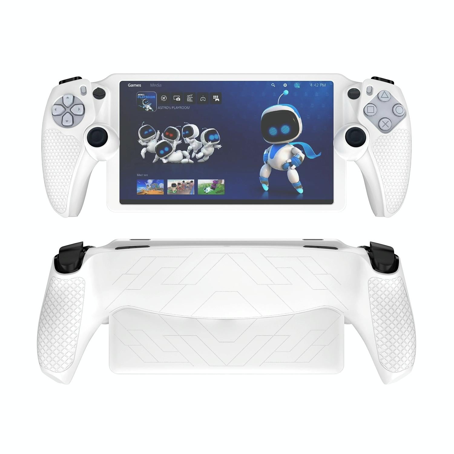 Protective Cover for Sony Ps Portal Game Console - All-inclusive Oil Spray Case - White