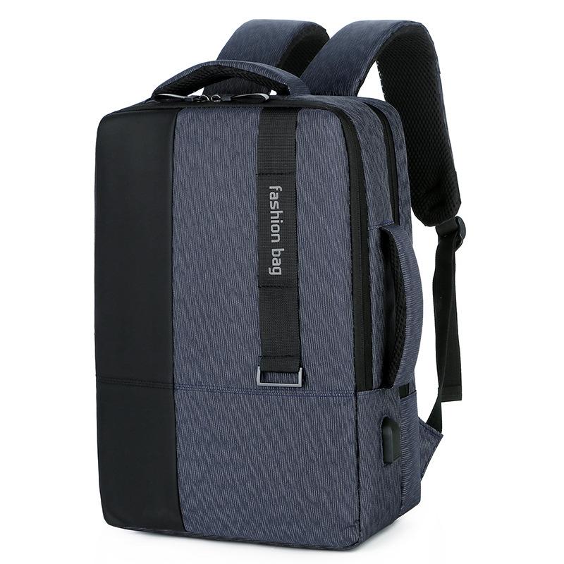 Large-capacity Laptop Backpack with Usb Charging - Ideal for Business Commuters - Blue