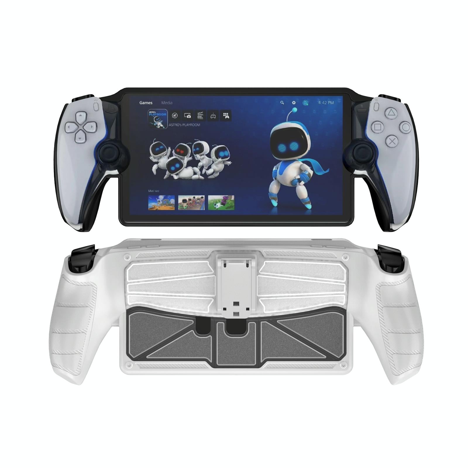 Protective Case with Holder for Sony Playstation Portal Console - White