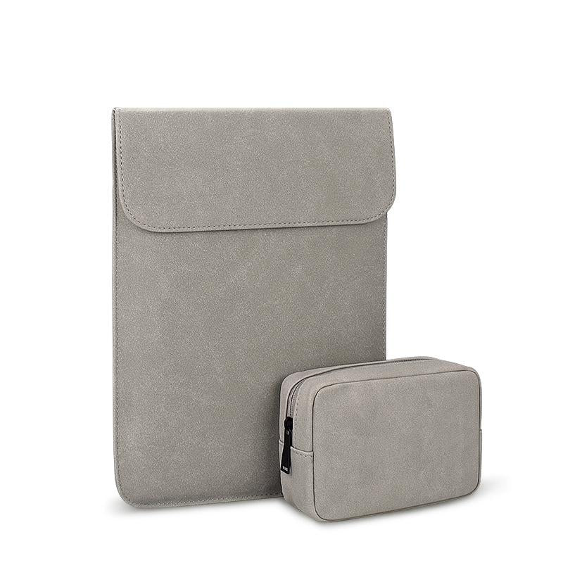 13.3 Inch Ultra-thin Notebook Liner Bag with Small Bag - Perfect for On-the-go - Light Grey