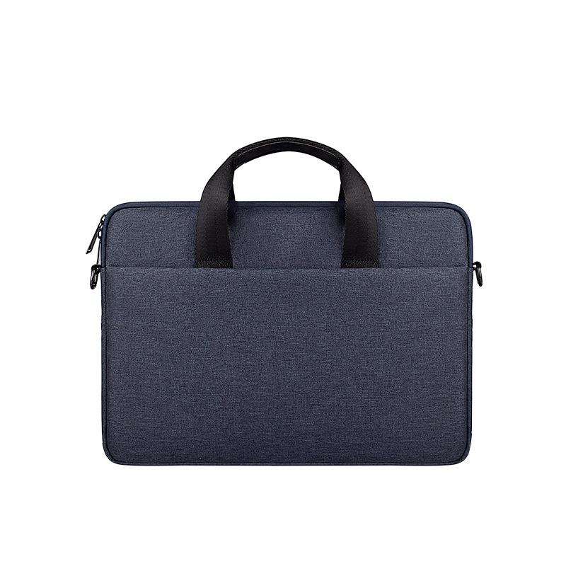 14.1-15.4 Inch Portable Laptop Bag with Single-shoulder Strap - Navy Cyan