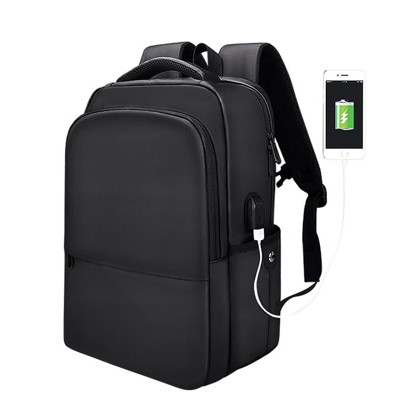 Waterproof Laptop Backpack with Usb Interface for 15 Laptops - Black