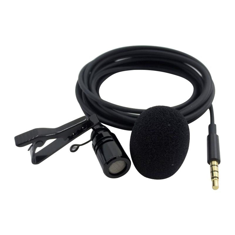 Clip-On Lavalier Microphone For Mobile Phones - 1.2M - Black