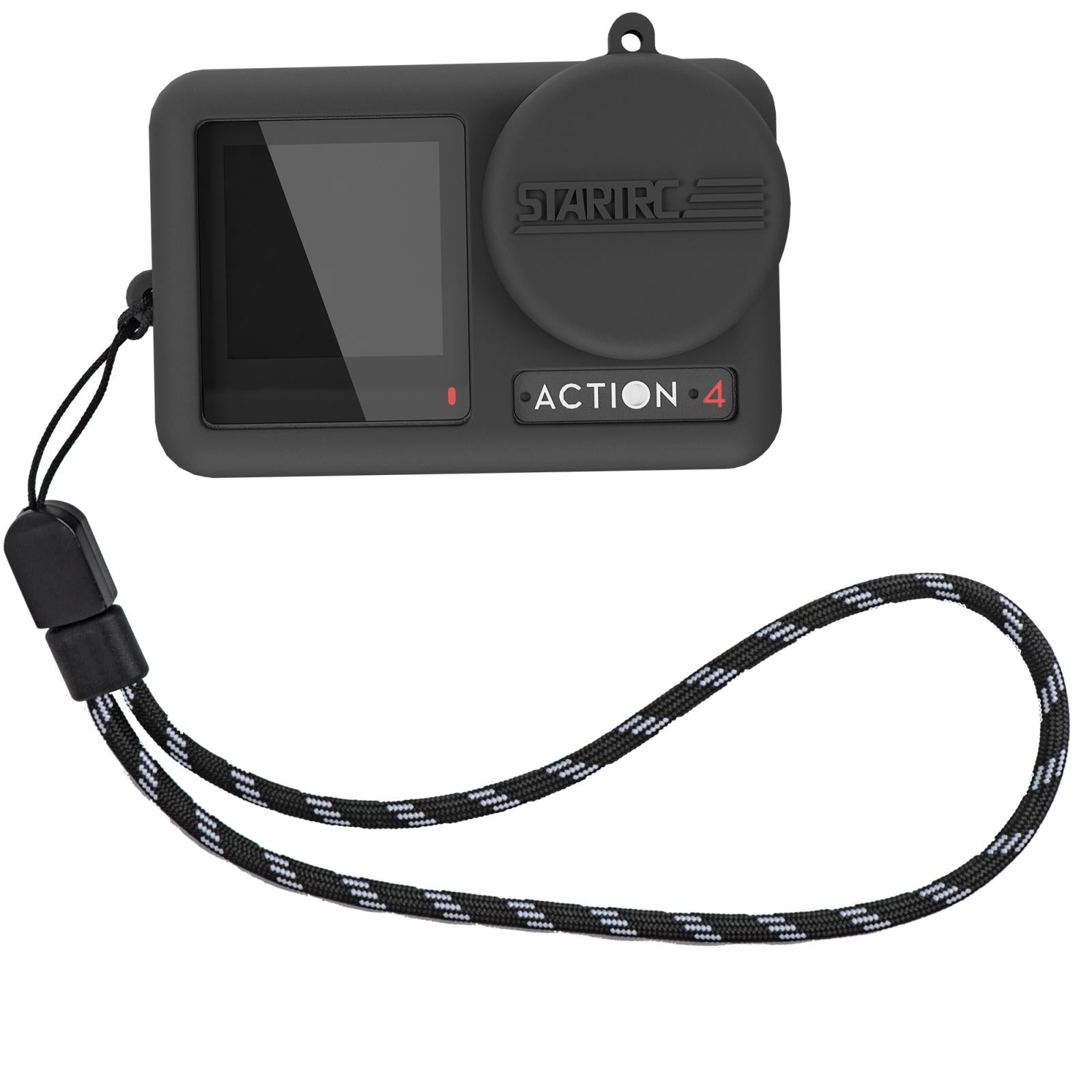 Shockproof Silicone Case with Lens Cap and Strap for Dji Action Camera