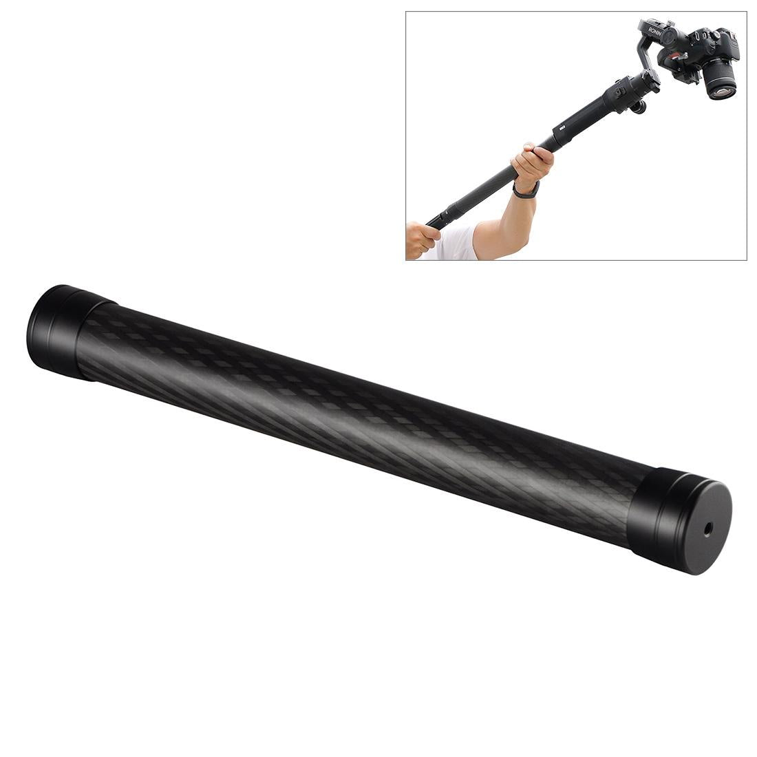 35cm Carbon Fiber Monopod Extension for Gimbal - Black