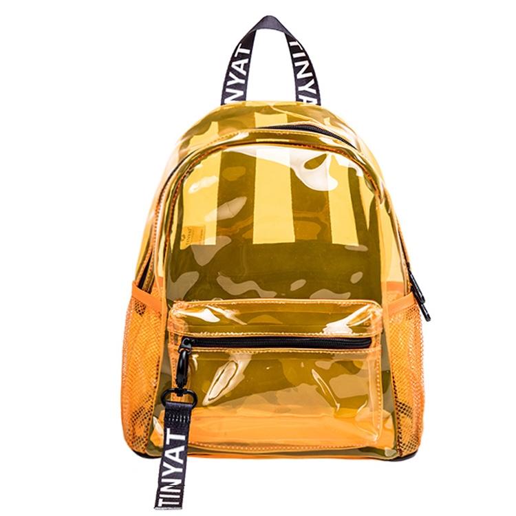 Women Waterproof Pvc Backpack - Orange