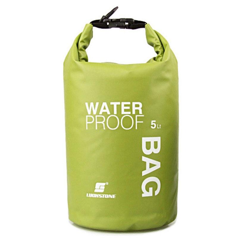 Waterproof Outdoor Swimming Bag Scratch Resistant Fits Most Devices - Bean Green