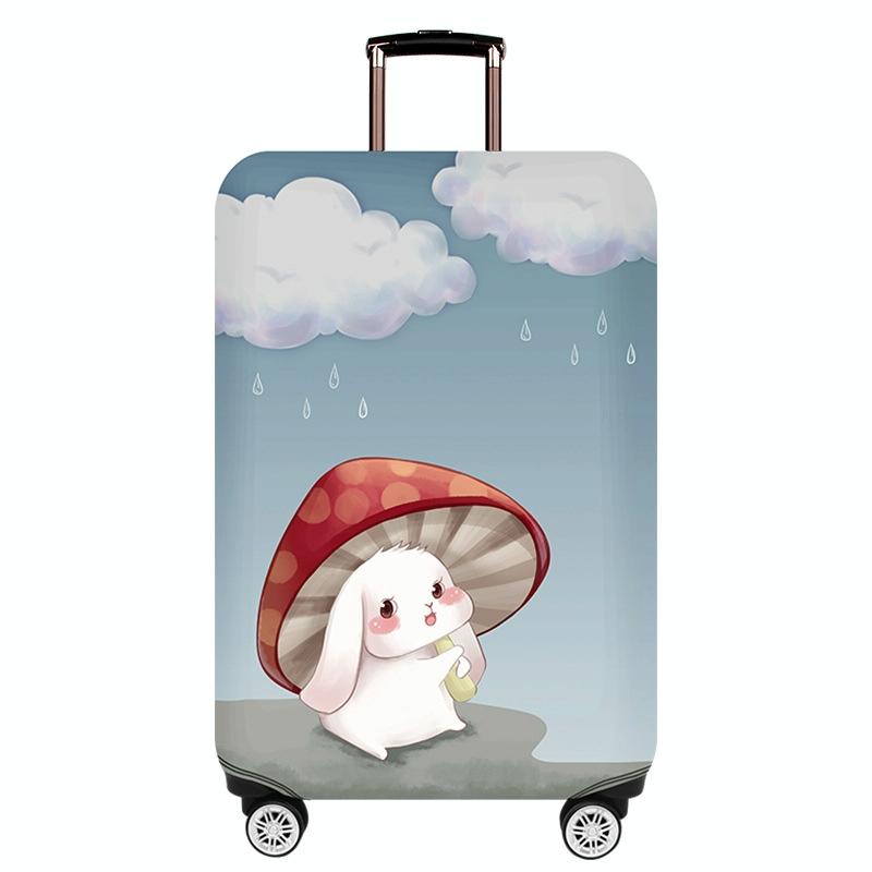 Protective Cover for Durable Luggage - Elastic Dustproof - Small Size - Mushroom Rabbit