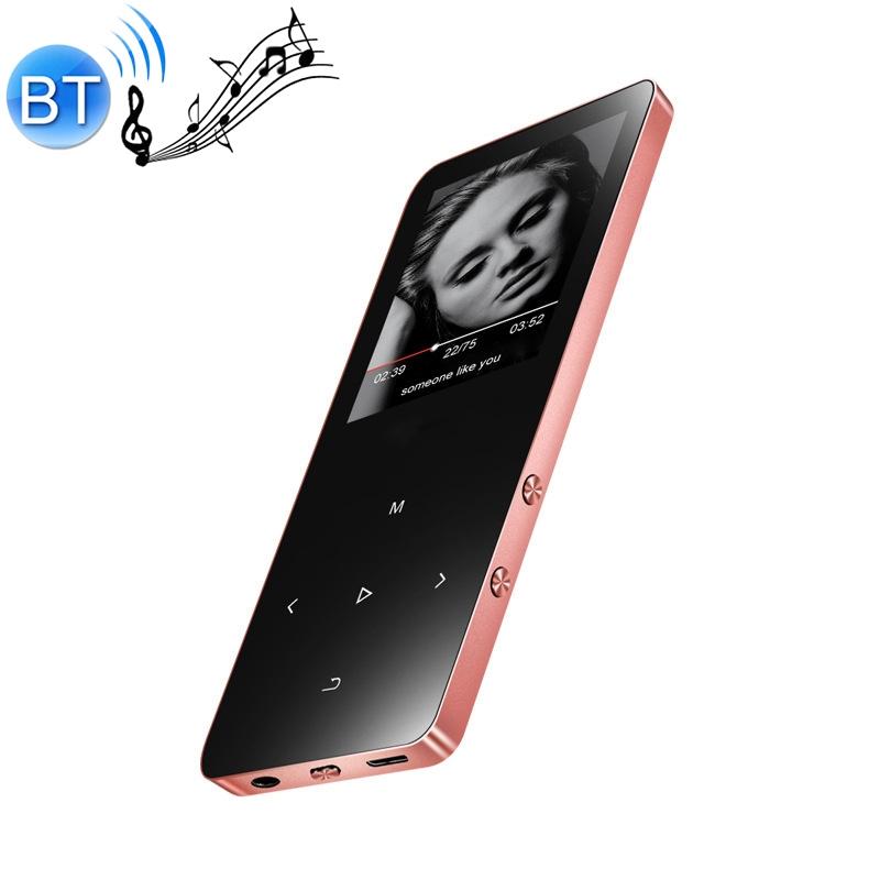 1.8 Inch Metal Bluetooth Mp3 / Mp4 Player With Touch Screen 8Gb - 8Gb Rose Gold