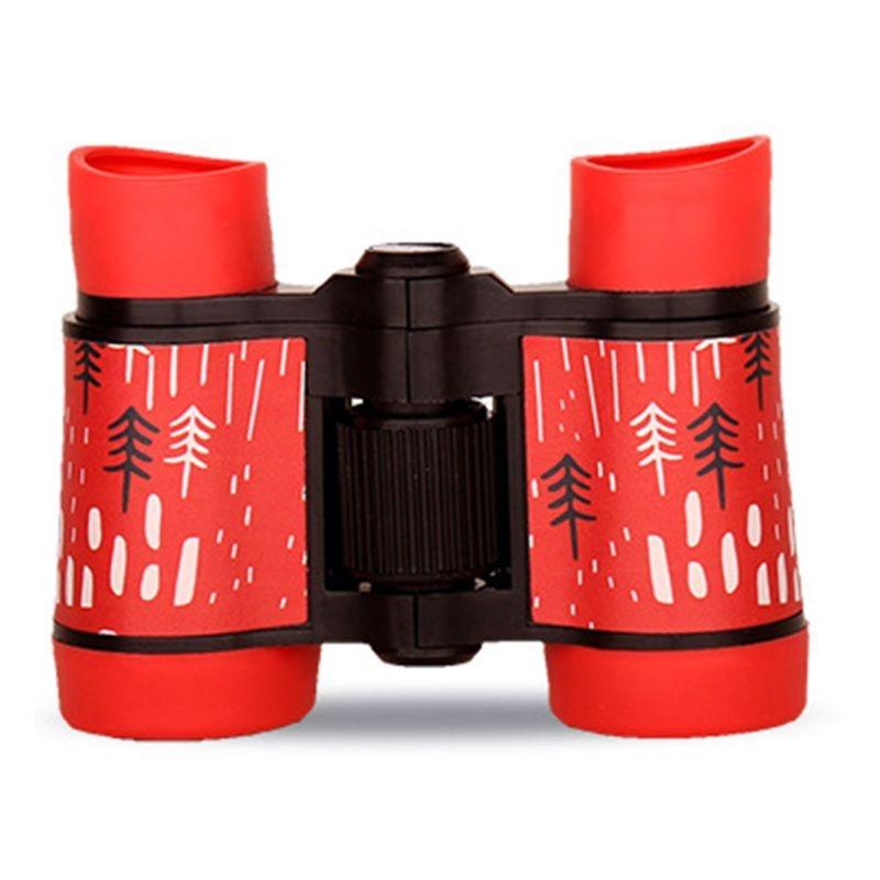 Children's Bird Watching Binoculars - 4x30 Perfect Gift - Rain Season Red