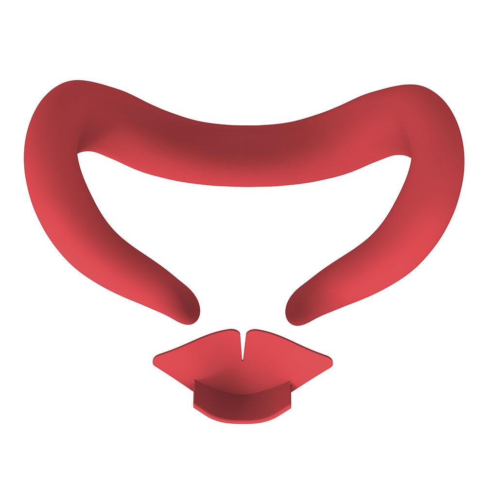 Silicone Face Cover with Nose Pad for Meta Quest 3 - Eye Mask - Red