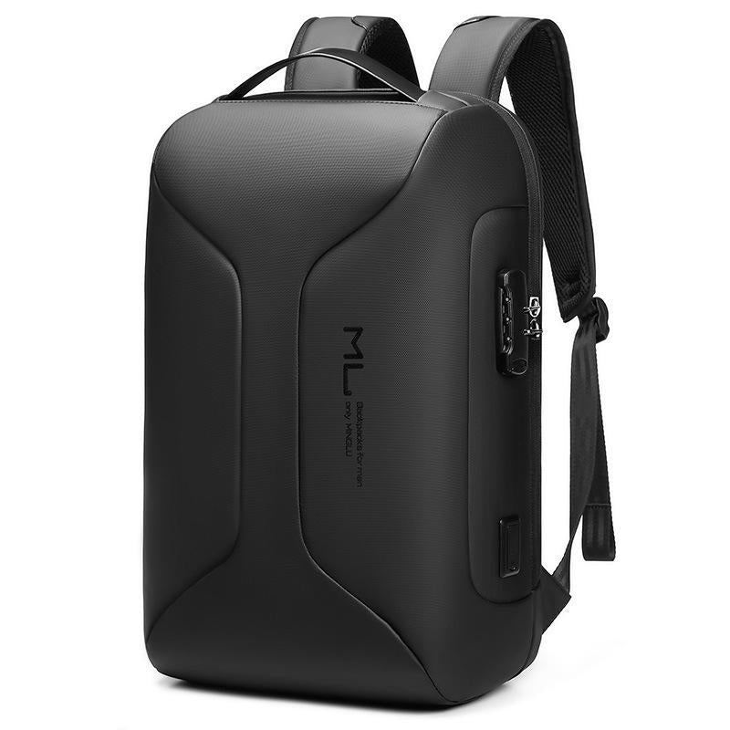 Large Capacity Waterproof Laptop Backpack with Usb Port for Business Travel - Black