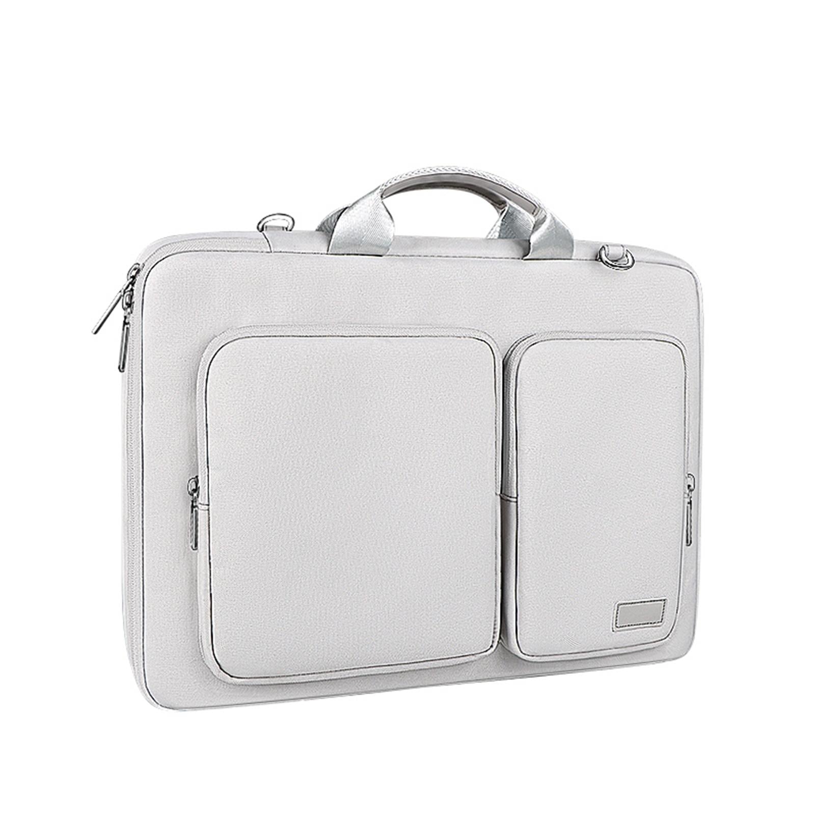 Thickened Polyester Laptop Bag - Fits 14.1-15.4 Inch Devices - Silver Gray