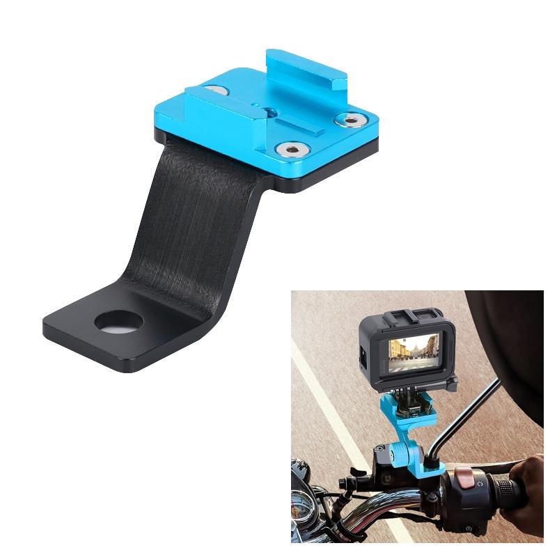 Universal Alloy Handlebar Phone Mount for Sport Cameras - Cyan