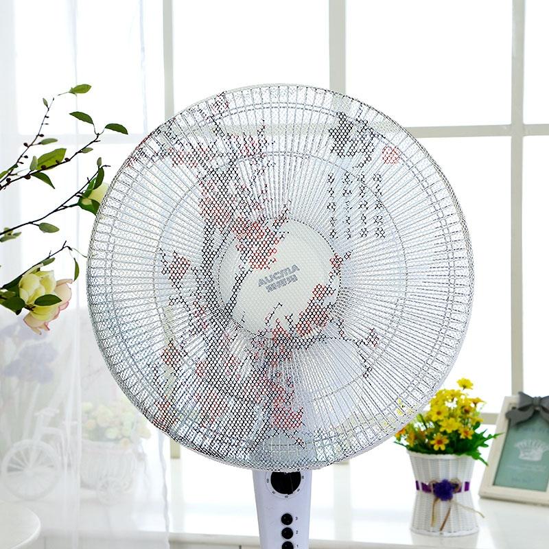 Electric Fan Safety Net Cover - Anti-pinch Dustproof - Red Plum
