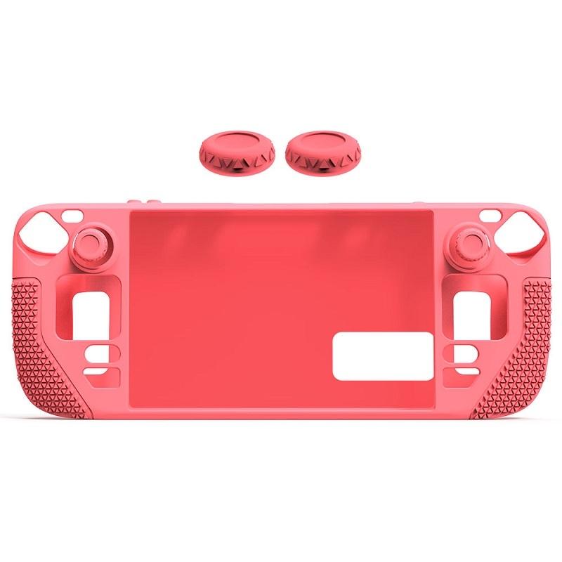 Steam Deck Silicone Cover with Button Caps - All-inclusive - Pink
