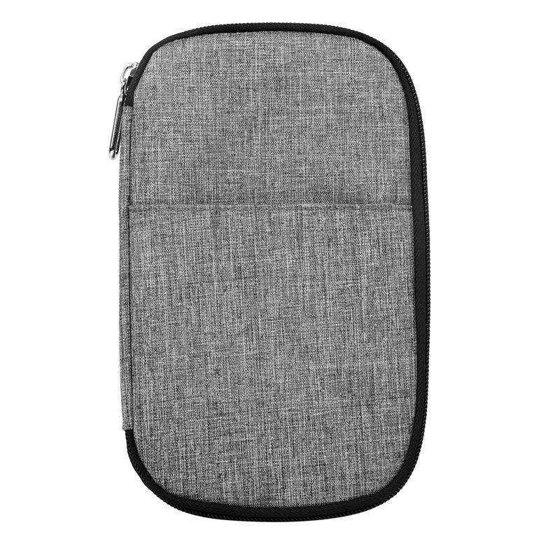 Multi Function Travel Storage Bag For Passports - Gray White