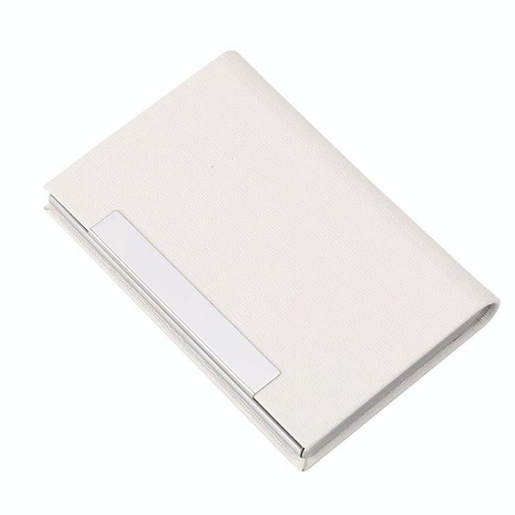 Stainless Steel Card Holder Sleek Business Accessory - White
