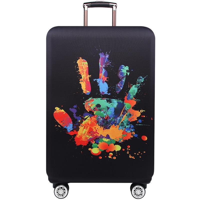 Protective Luggage Cover - Durable Elastic Anti-dust - Small Size - Colourful Handprints