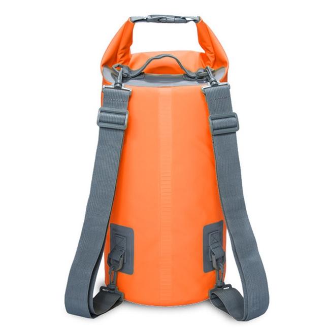 Waterproof Dual Shoulder Strap Dry Bag 50L Capacity - Orange