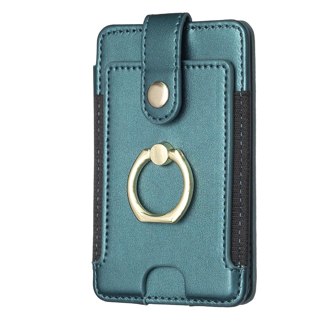Metal Ring Card Bag Sticker For Mobile Phones - Green