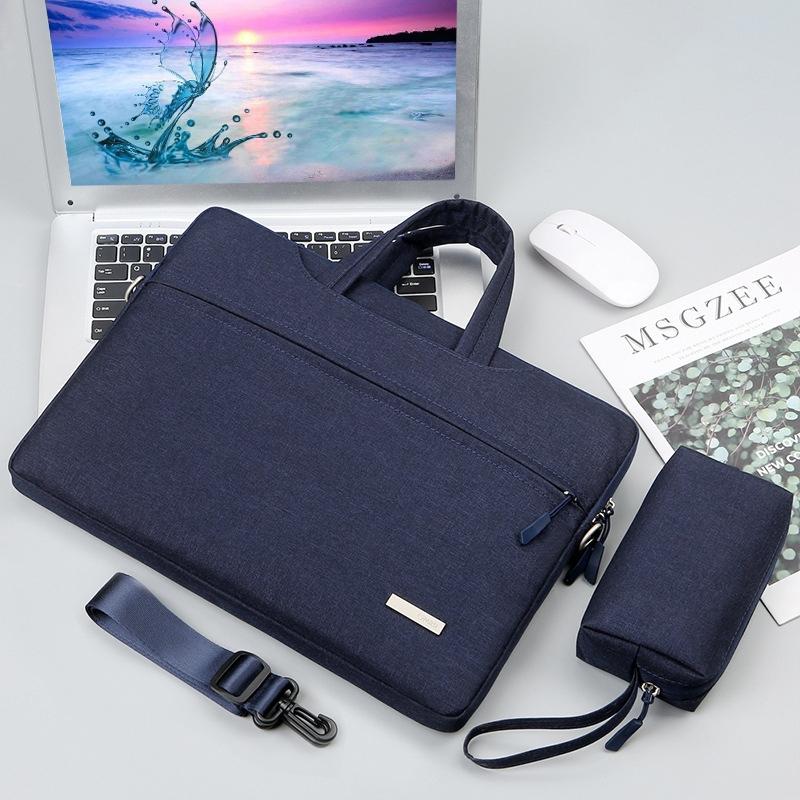 13.3 Inch Inner Bag for Handbag or Laptop with Shoulder Strap and Power Bag - Dark Blue