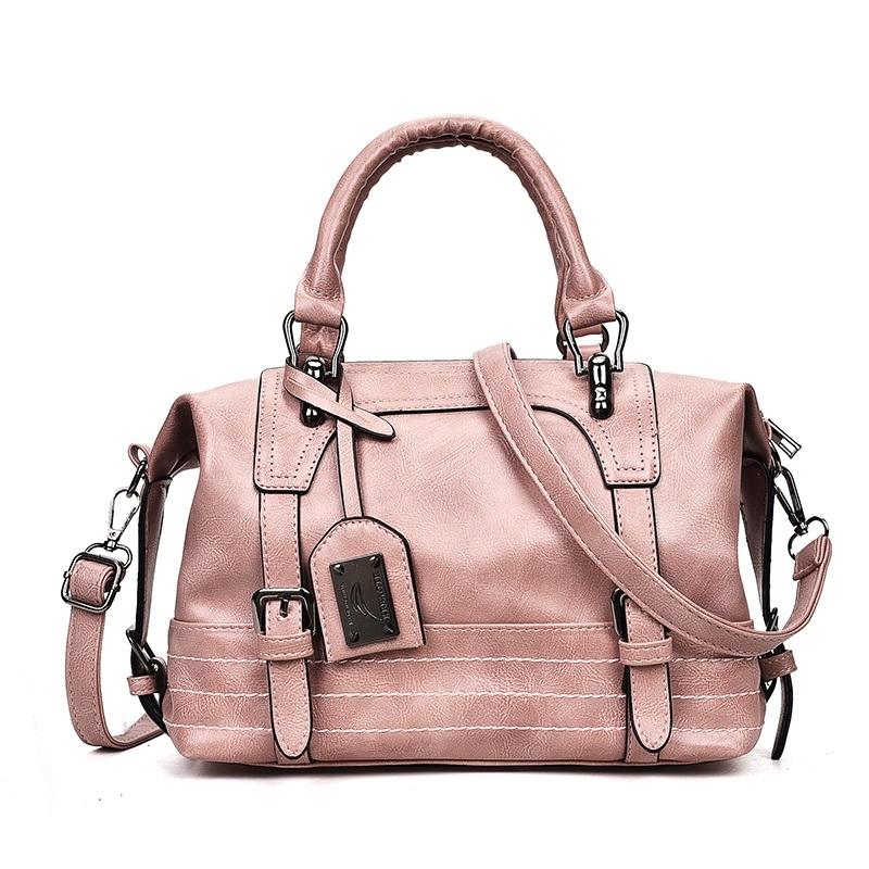 Retro Pu Shoulder Bag Pink