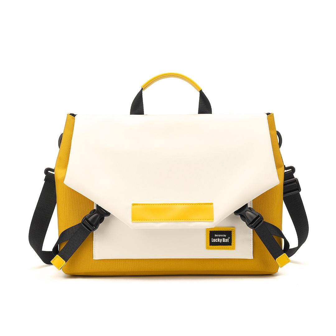 Anti-drop Crossbody Laptop Bag - 16 Inch Airbag Design - Turmeric White