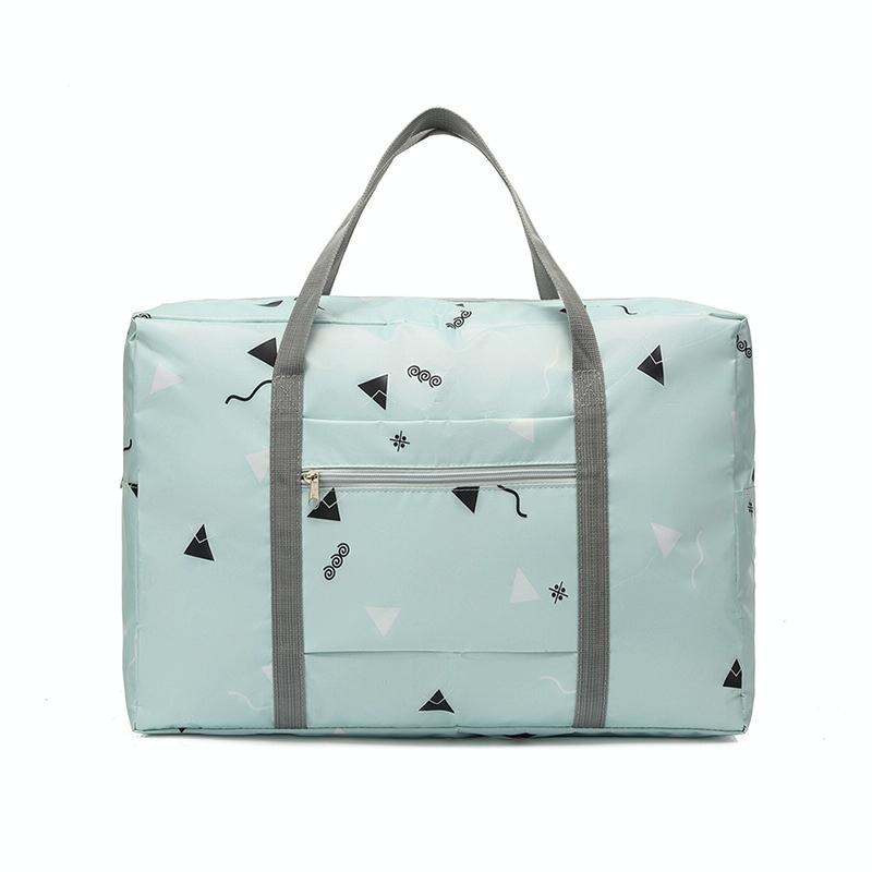 Waterproof Foldable Travel Bag - Compact & Durable - Blue Plaid