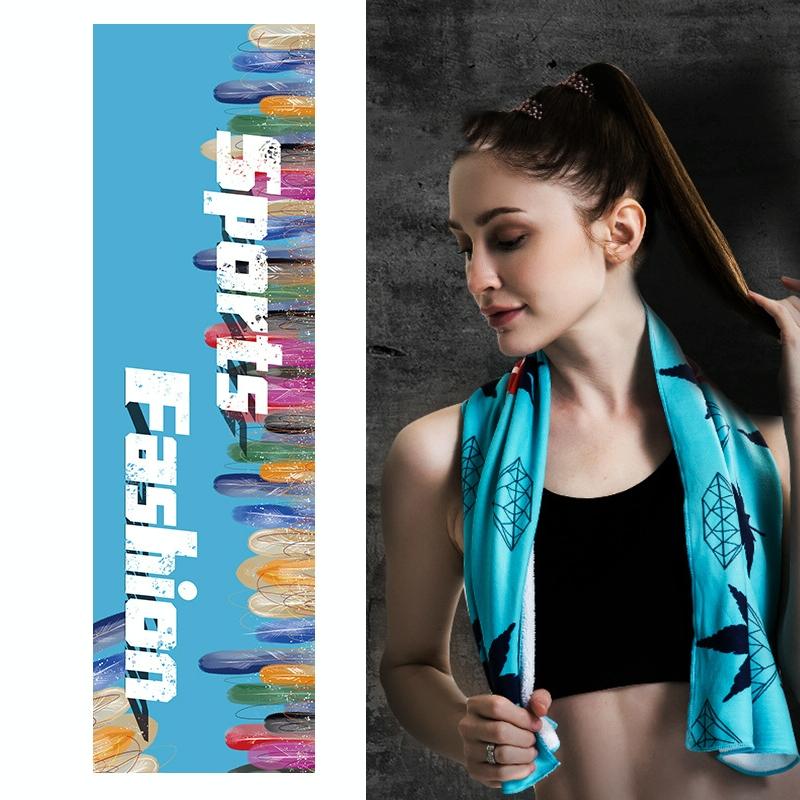 Quick Drying Cooling Towel For Outdoor Sports 100 X 30Cm - Blue Feather