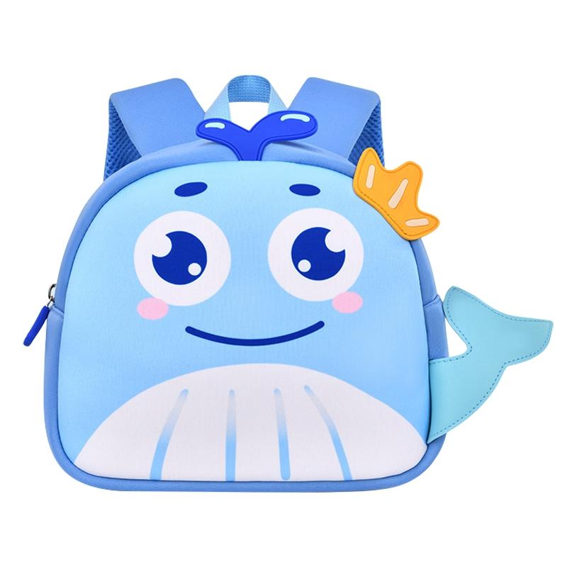 Kids' Anti-lost School Bag - Secure & Stylish - Blue Whale Medium