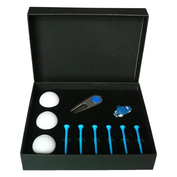 Complete Golf Gift Set 11-In-1 Tees Divot Tool And 3 Balls - Blue
