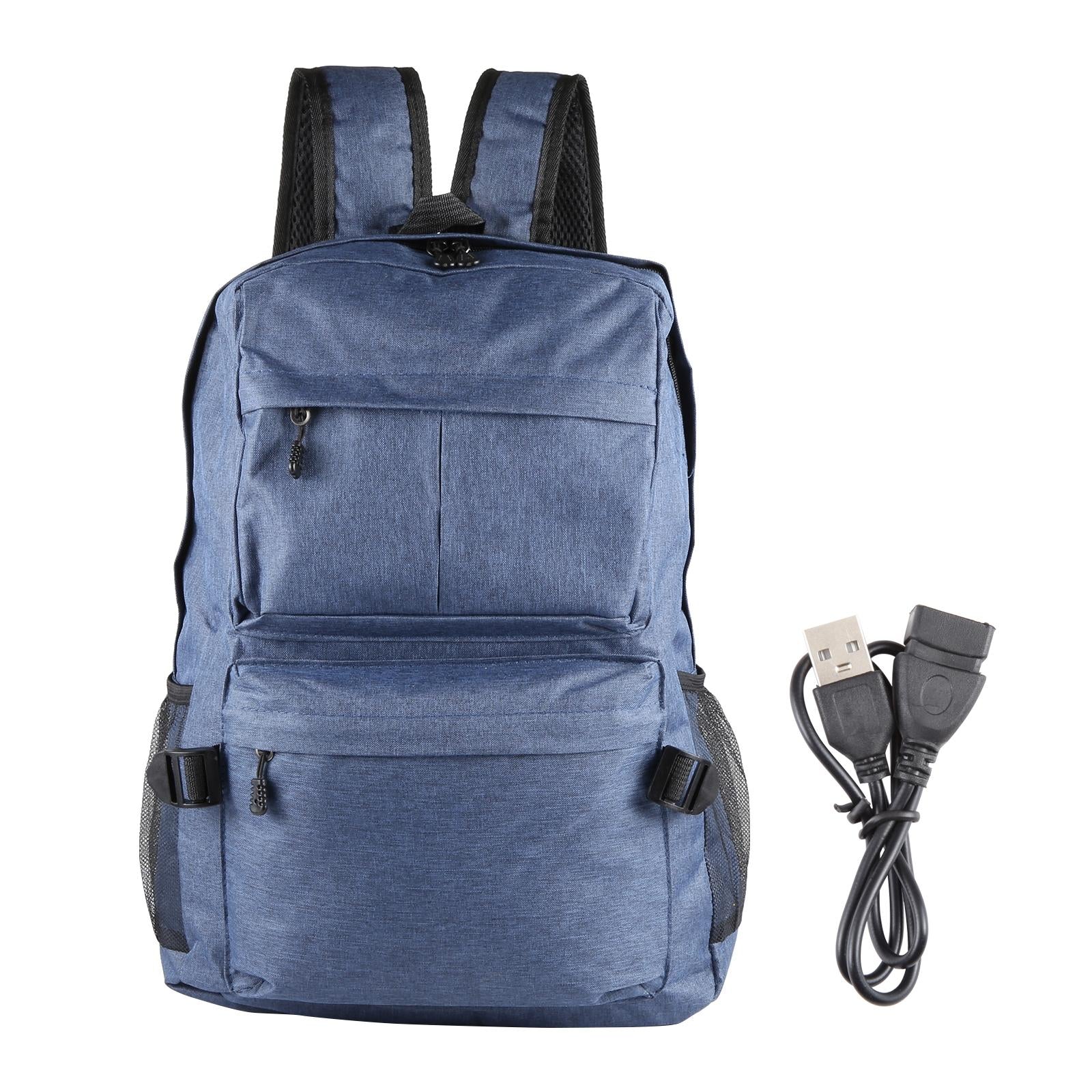 Versatile Canvas Laptop Backpack for 13-15 Inch - 36x25x10cm - Blue