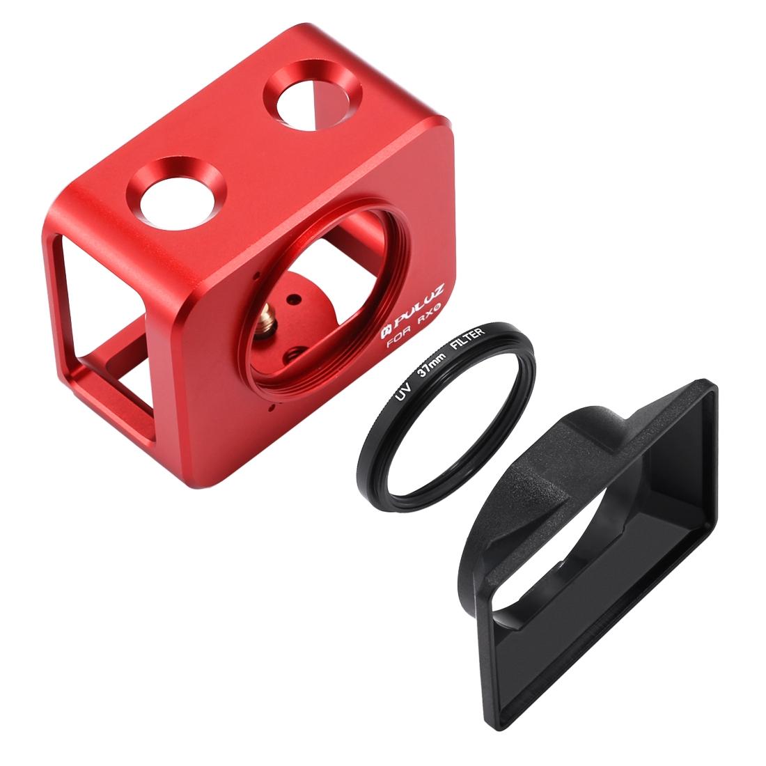 Sony Rx0 Protective Cage with 37mm Lens and Sunshade - Red