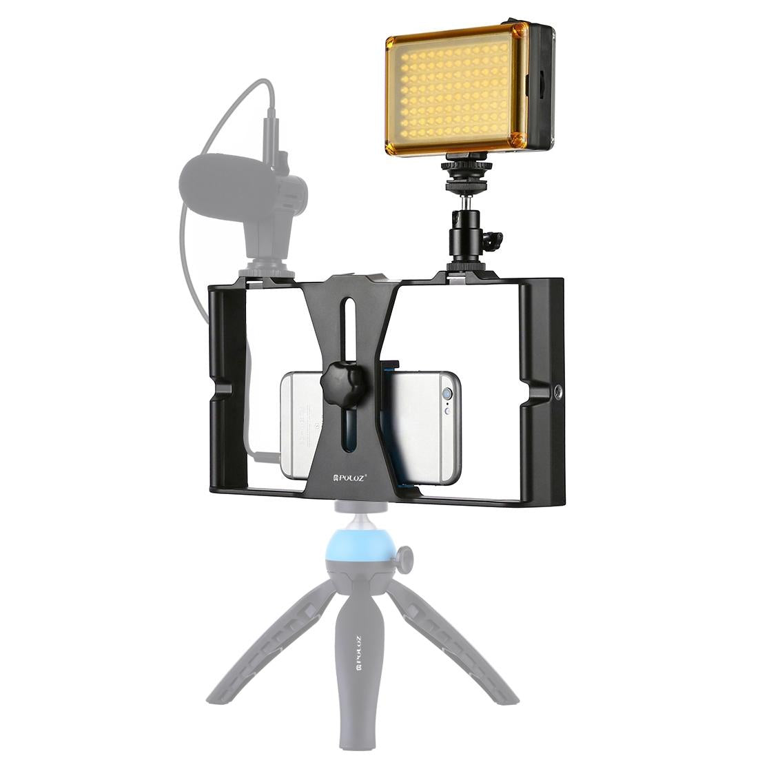 Vlogging Live Broadcast Led Selfie Light Kit With Tripod Head - Red