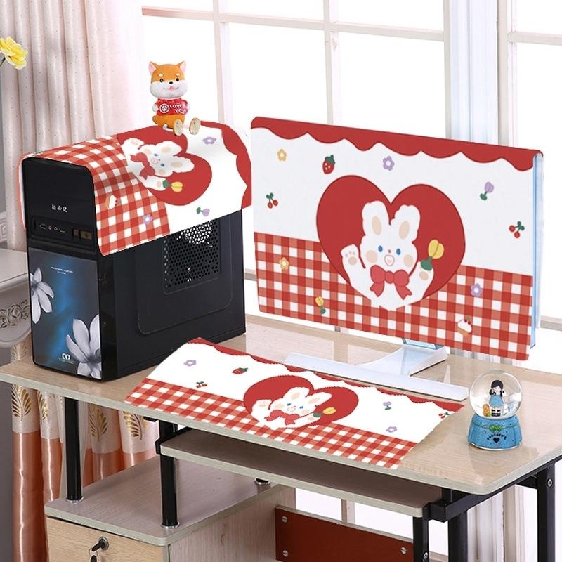 32 Inch Dust-proof Cover for Desktop Computer Lcd Monitor - Heart Rabbit