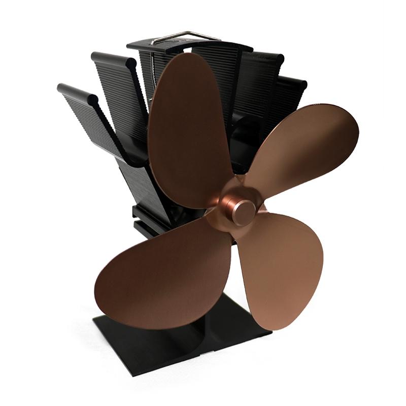 Eco-friendly Heat Powered Stove Fan for Wood / Gas / Pellet Stoves - Bronze