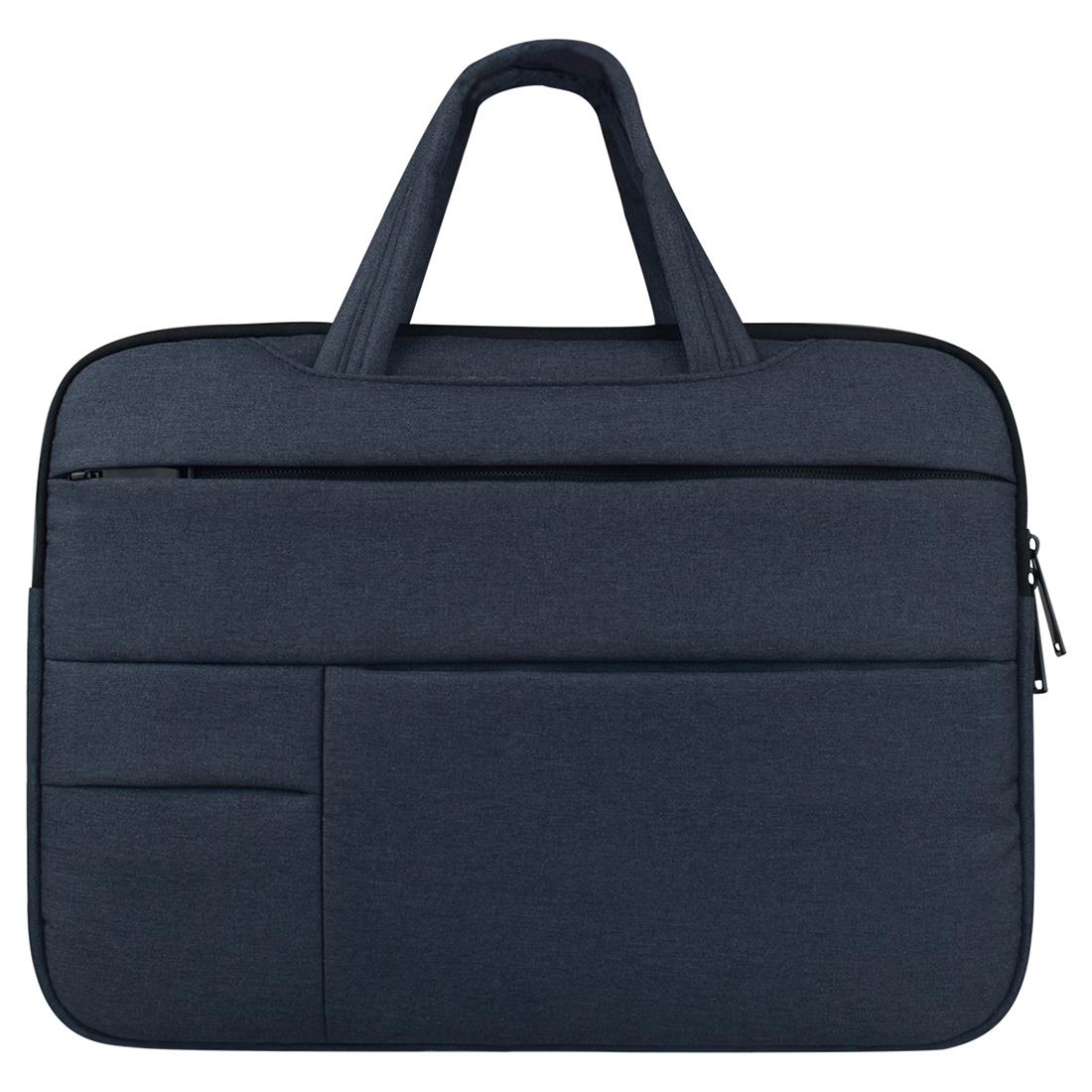 Portable Oxford Cloth Laptop Bag for 12 Devices - Multiple Pockets - Navy