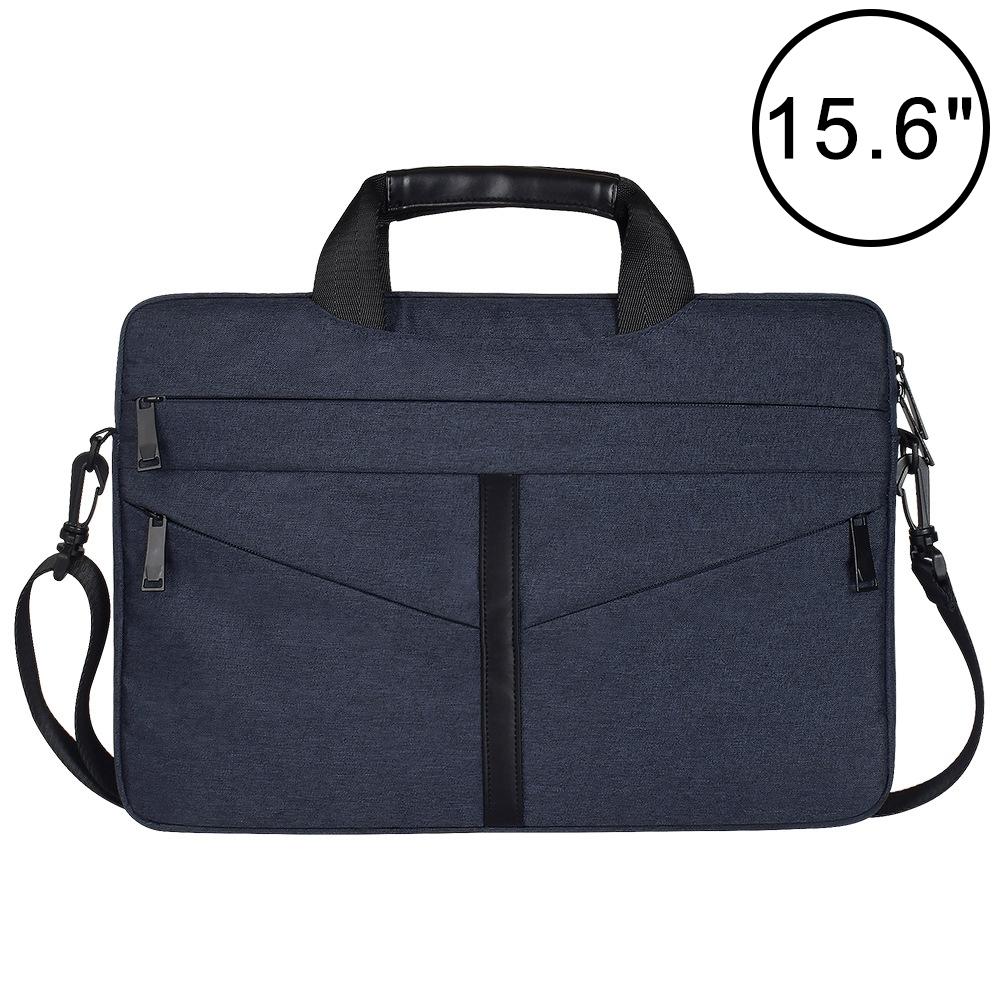 Stylish Zipper Laptop Bag with Shoulder Strap - Durable & Breathable - Navy Blue