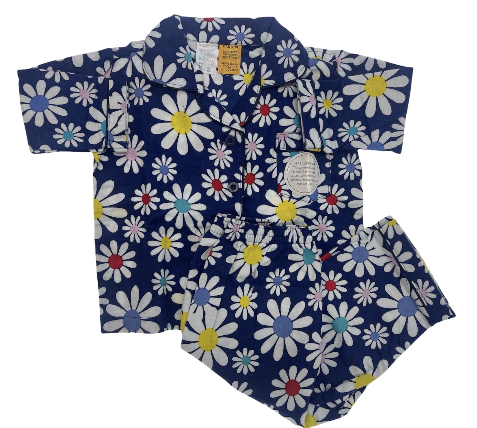 KIDS FLANNELETTE PYJAMAS PJs Boys Girls Flannel Pajamas Pyjama Winter Set PJ - Daisy Brights - 1