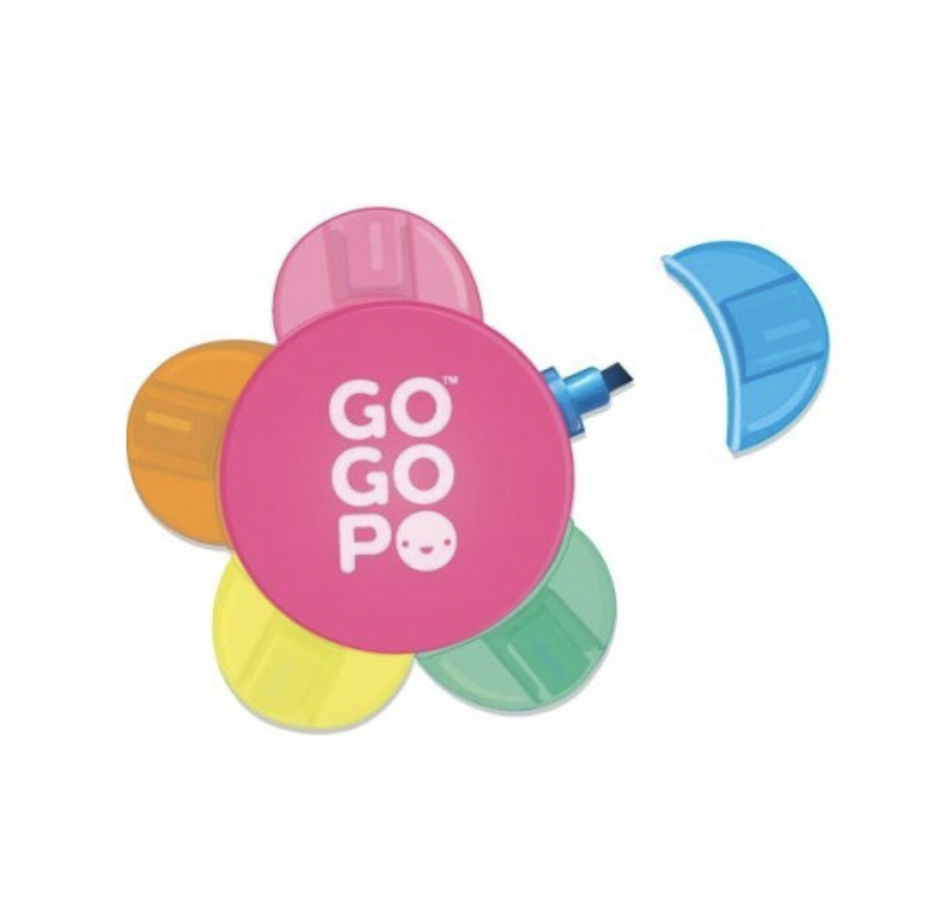 GoGoPo 5 Colour Flower Multi Highlighter Pen