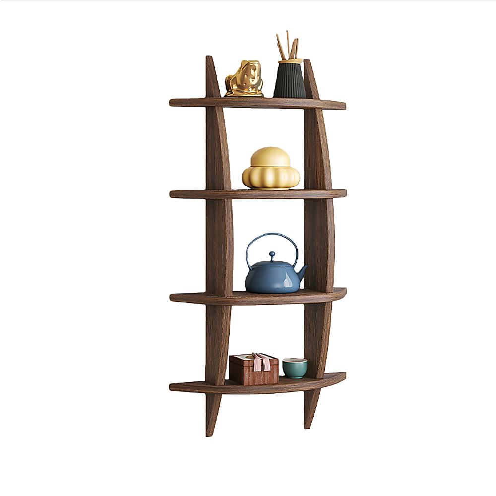 Wall Mounted Solid Wood Shelf Display Stand for Home & Office