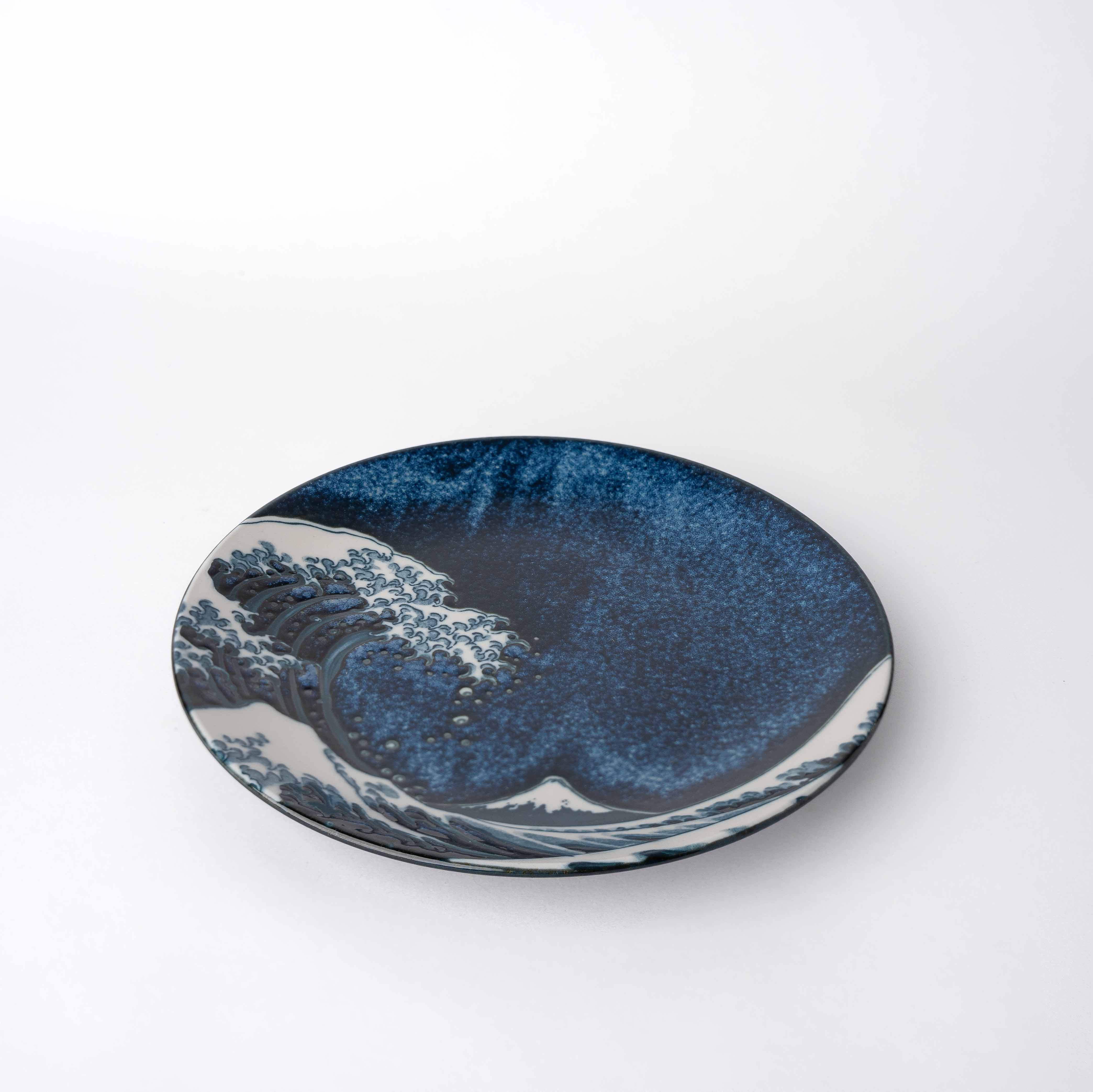 Side Plate 20cm Hokusai Great Wave Design