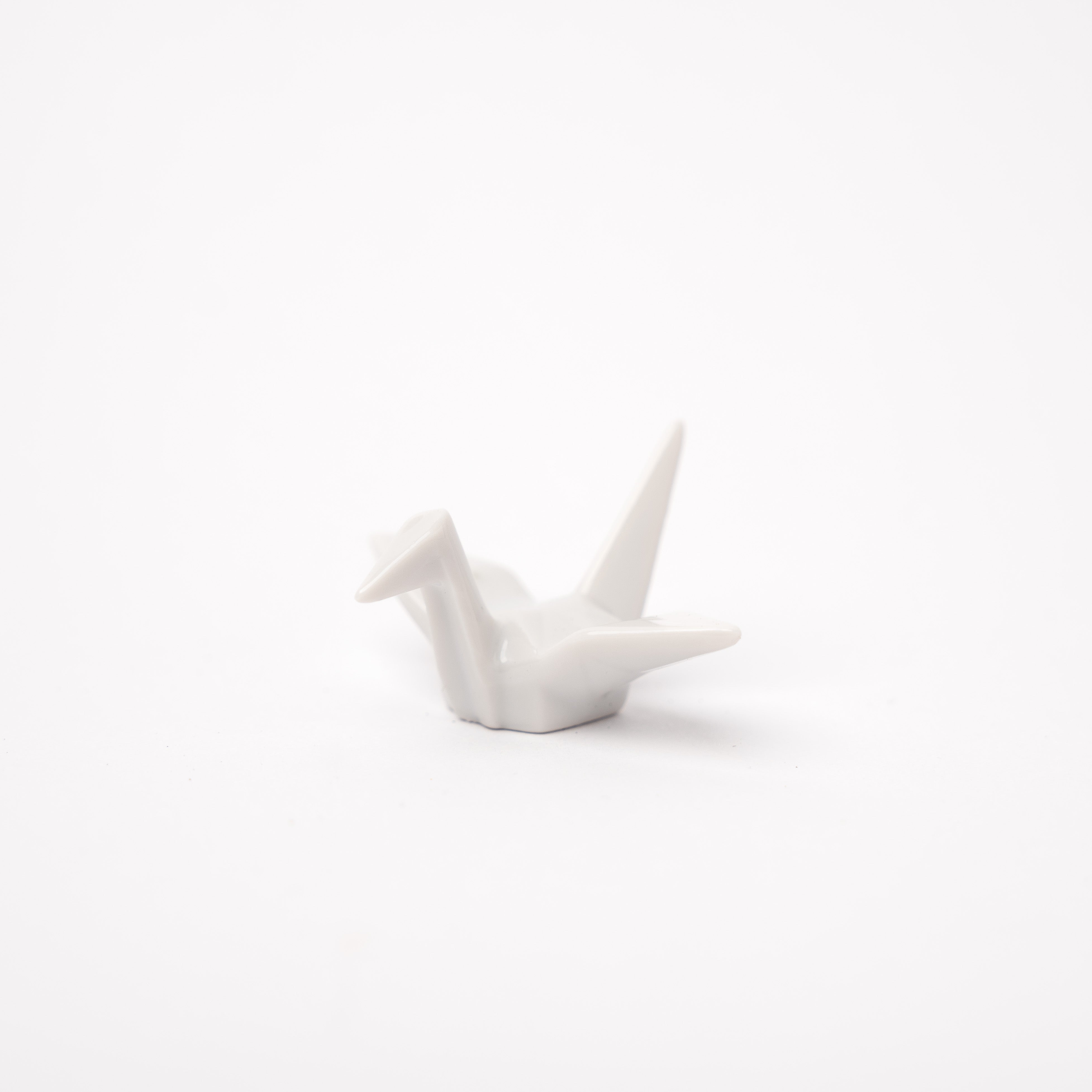 Chopstick Rest Origami Crane White