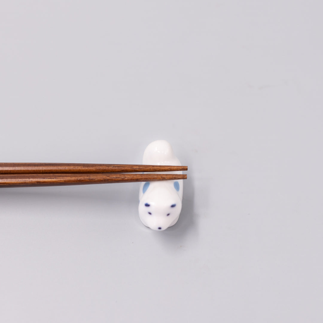 Chopstick Rest Shiba Dog White Blue
