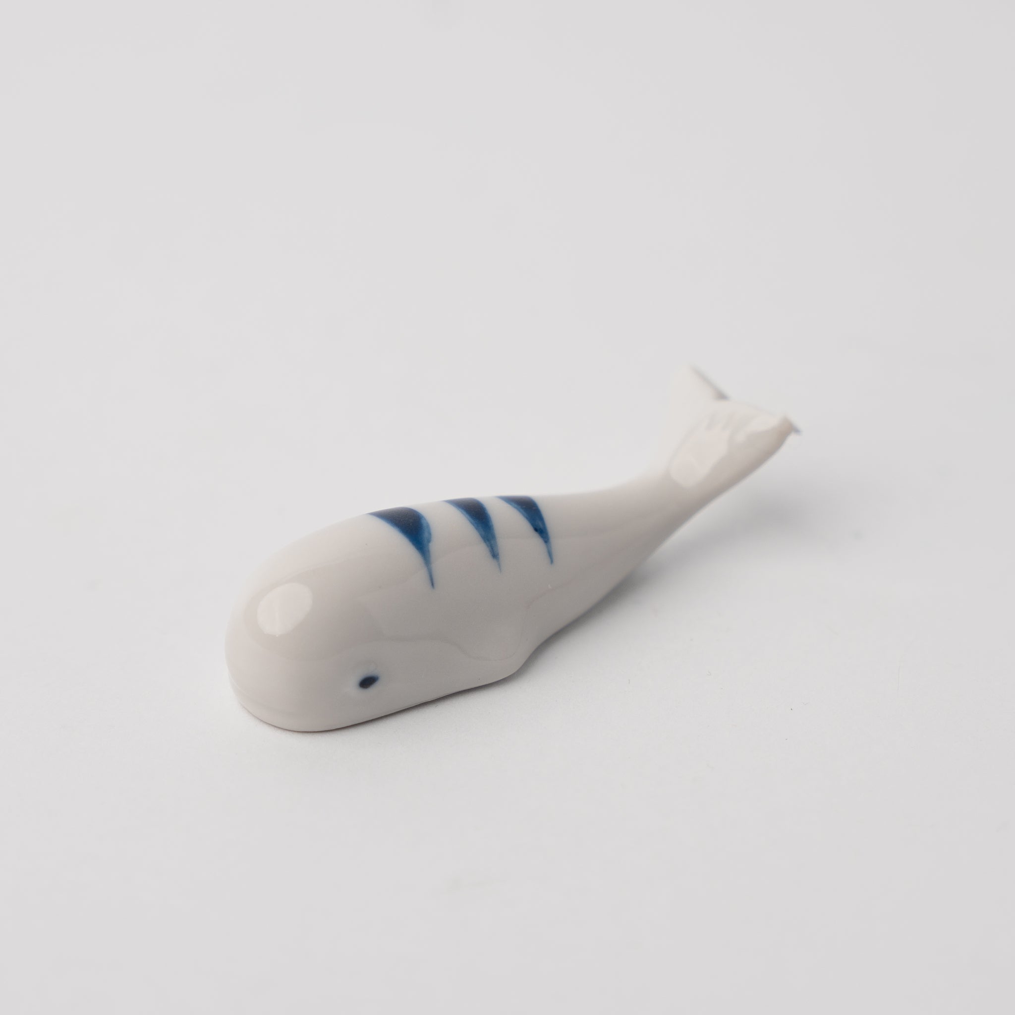 Chopstick Rest Blue Stripe Whale